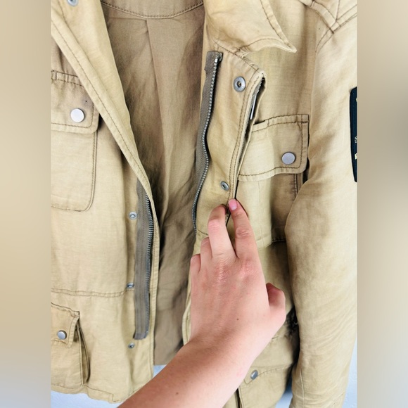 Men’s All Saints Army Light Khaki Green Bayonet Multi pocket Military Jacket - Picture 10 of 12